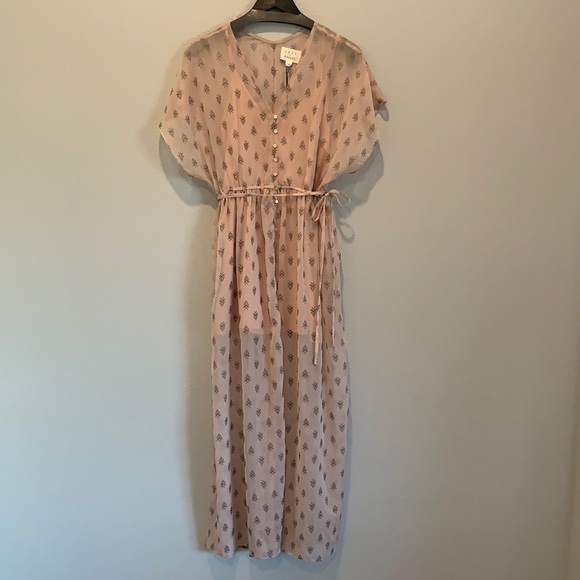 LOST & WANDER BROOKE COVER UP MAXI IN BLUSH - Picture 2 of 12
